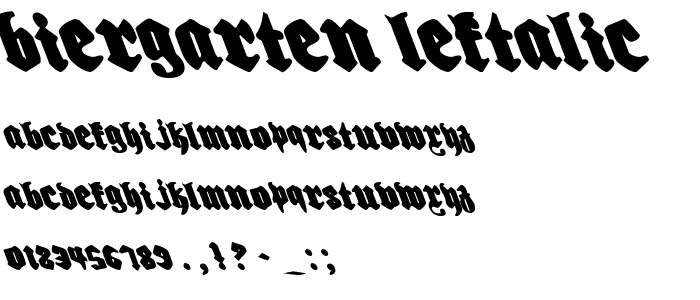 Biergarten Leftalic font